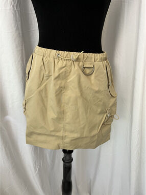 NWT Emory Park Beige Cargo Skirt with Elastic Waistband - Size Regular SML